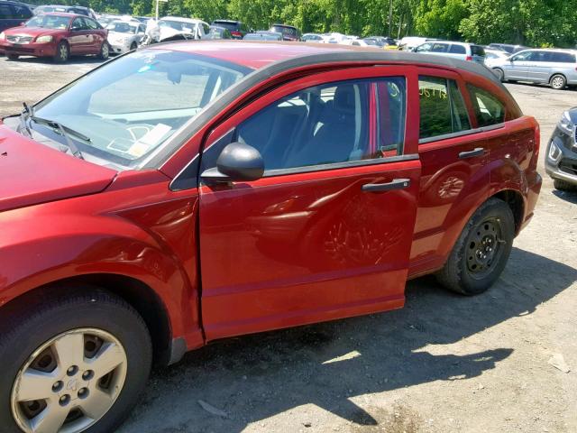 1B3HB28C27D300800 - 2007 DODGE CALIBER RED photo 9