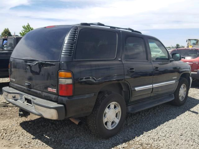 1GKEK13T04R320615 - 2004 GMC YUKON BLACK photo 4