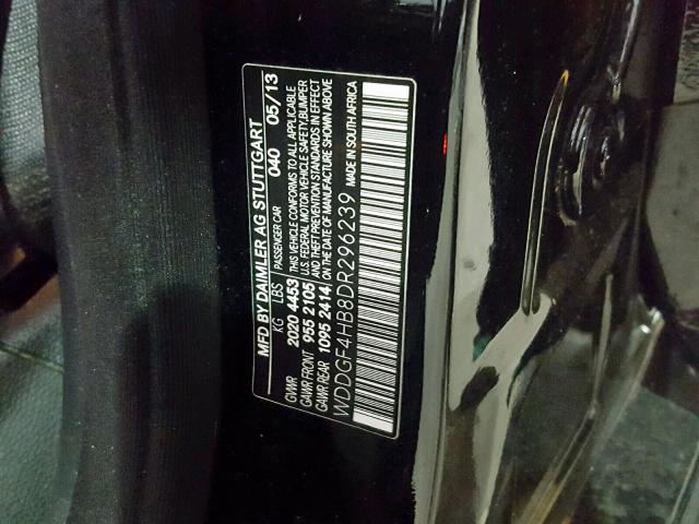 WDDGF4HB8DR296239 - 2013 MERCEDES-BENZ C 250 BLACK photo 10