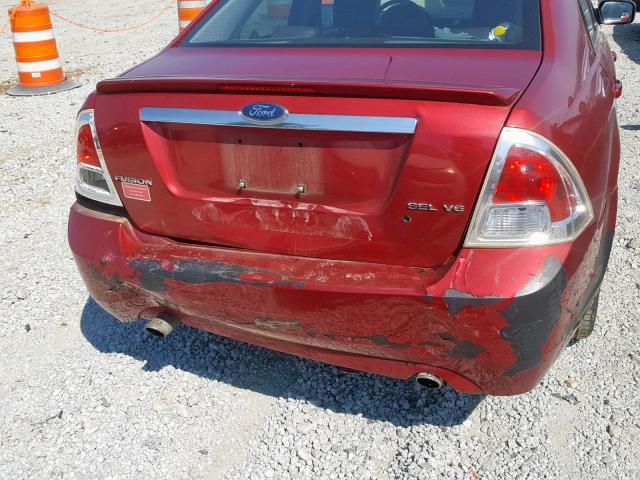 3FAHP08109R208121 - 2009 FORD FUSION SEL RED photo 9