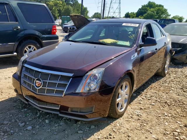 1G6DP57V680100730 - 2008 CADILLAC CTS HI FEA BURGUNDY photo 2