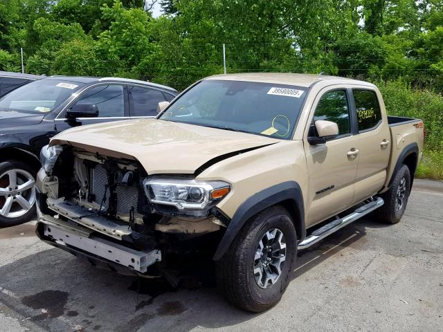 3TMCZ5AN8KM201011 - 2019 TOYOTA TACOMA DOU BEIGE photo 2