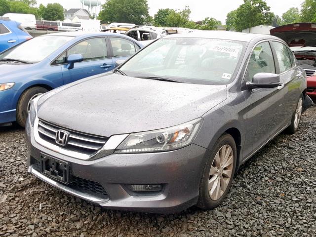 1HGCR2F8XFA126706 - 2015 HONDA ACCORD EXL GRAY photo 2