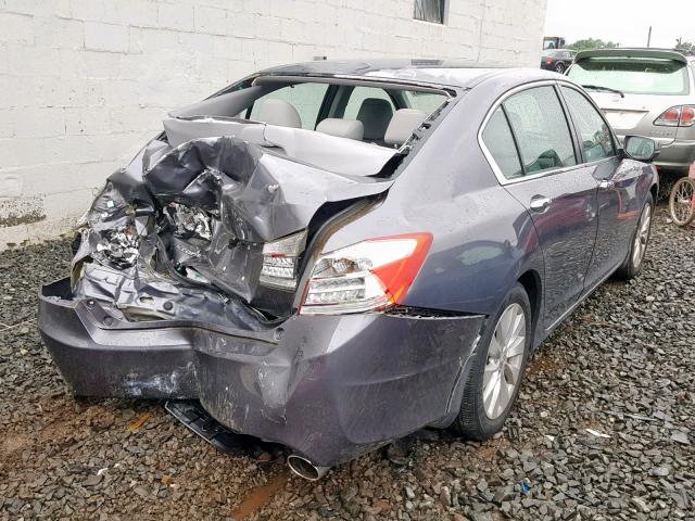 1HGCR2F8XFA126706 - 2015 HONDA ACCORD EXL GRAY photo 4