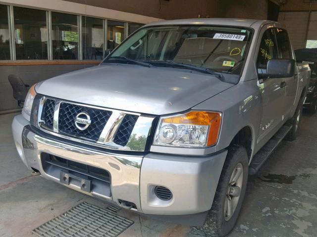 1N6AA0EJ9DN302850 - 2013 NISSAN TITAN S SILVER photo 2