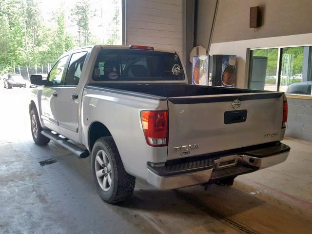 1N6AA0EJ9DN302850 - 2013 NISSAN TITAN S SILVER photo 3