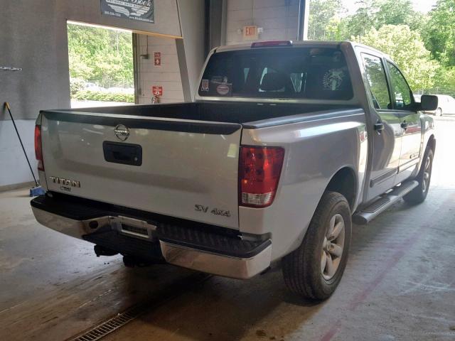 1N6AA0EJ9DN302850 - 2013 NISSAN TITAN S SILVER photo 4