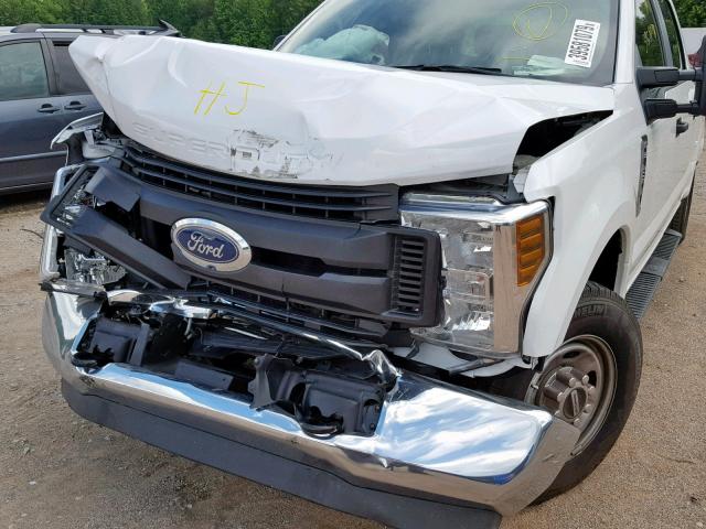 1FT7W2A65KED79272 - 2019 FORD F250 SUPER WHITE photo 9