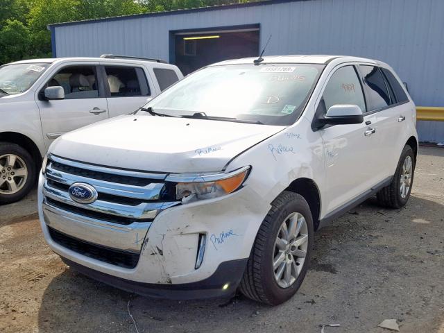 2FMDK3JC1BBB26645 - 2011 FORD EDGE SEL WHITE photo 2