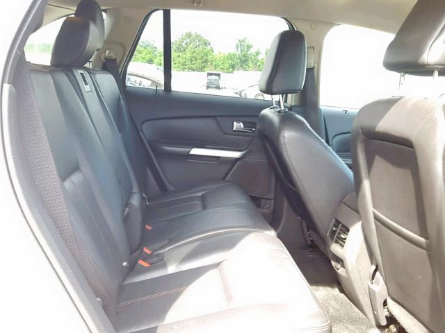 2FMDK3JC1BBB26645 - 2011 FORD EDGE SEL WHITE photo 6