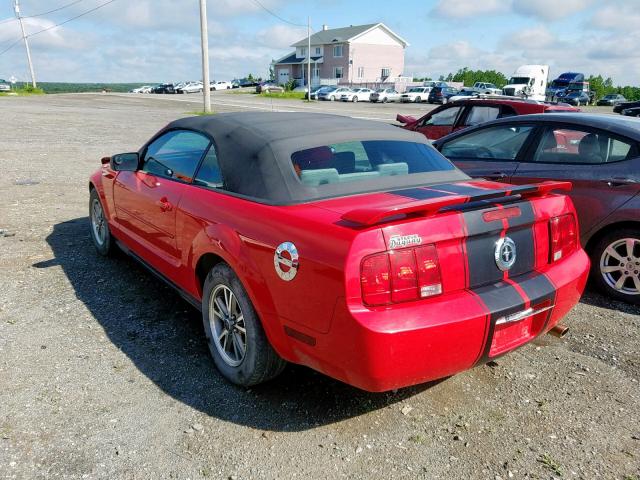 1ZVFT84N355199994 - 2005 FORD MUSTANG RED photo 3