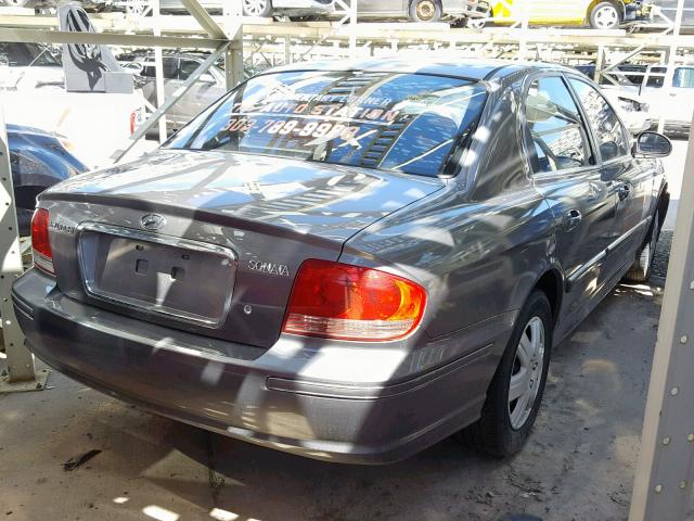 KMHWF25SX4A981707 - 2004 HYUNDAI SONATA GL SILVER photo 4