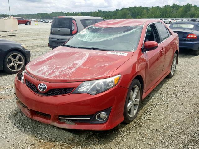 4T1BF1FK7DU699269 - 2013 TOYOTA CAMRY L RED photo 2