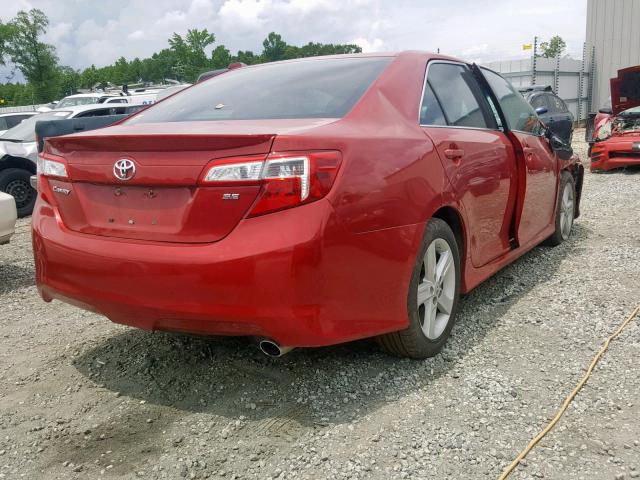 4T1BF1FK7DU699269 - 2013 TOYOTA CAMRY L RED photo 4