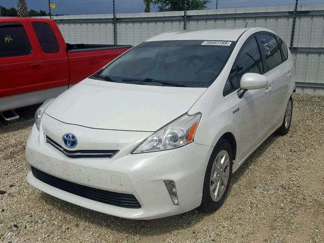 JTDZN3EU2C3037687 - 2012 TOYOTA PRIUS V WHITE photo 2