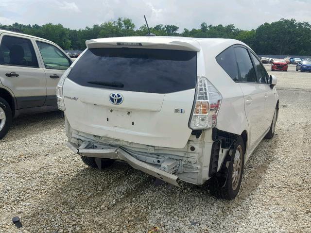 JTDZN3EU2C3037687 - 2012 TOYOTA PRIUS V WHITE photo 4