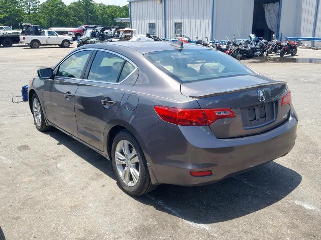 19VDE3F7XEE300015 - 2014 ACURA ILX HYBRID GRAY photo 3