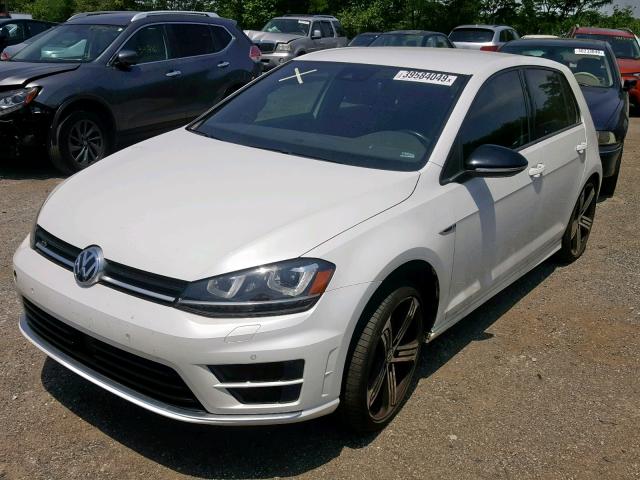 WVWLF7AU6GW253529 - 2016 VOLKSWAGEN GOLF R WHITE photo 2