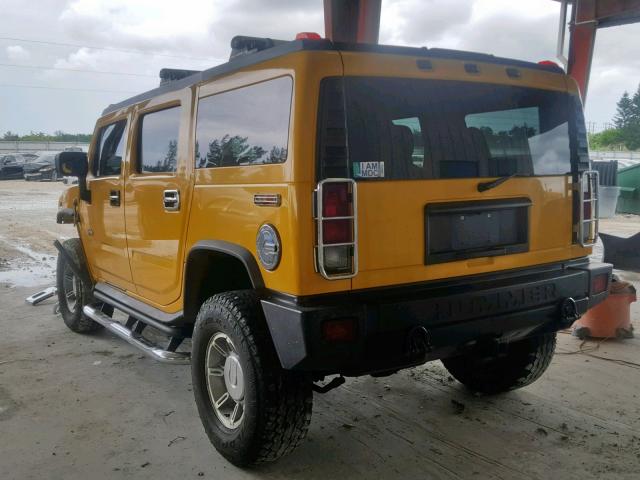5GRGN23UX5H100589 - 2005 HUMMER H2 YELLOW photo 3