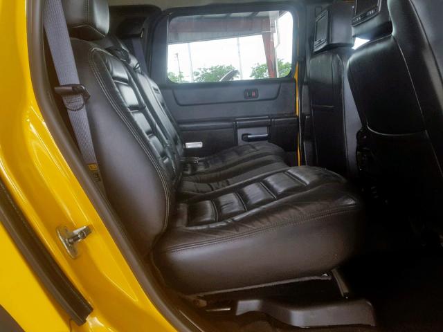 5GRGN23UX5H100589 - 2005 HUMMER H2 YELLOW photo 6
