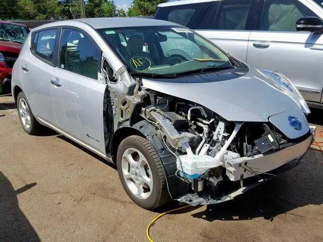 1N4AZ0CP4EC334868 - 2014 NISSAN LEAF S SILVER photo 1