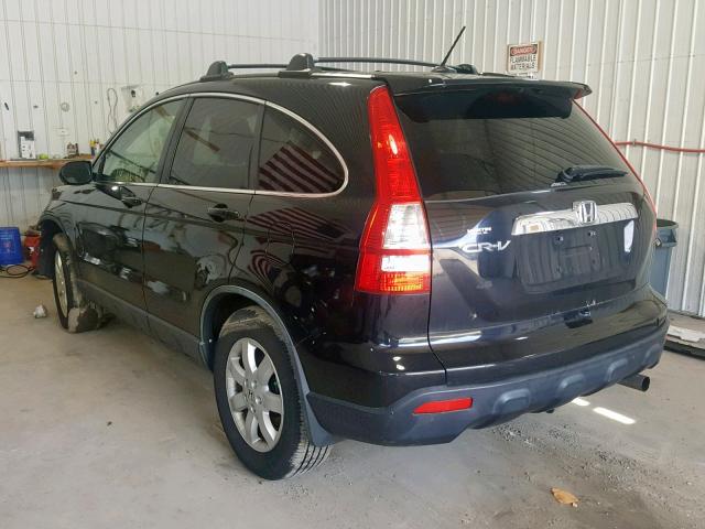 JHLRE48708C078616 - 2008 HONDA CR-V EXL BLACK photo 3