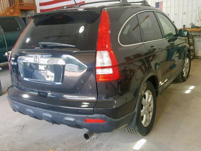 JHLRE48708C078616 - 2008 HONDA CR-V EXL BLACK photo 4