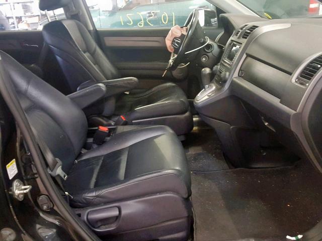 JHLRE48708C078616 - 2008 HONDA CR-V EXL BLACK photo 5