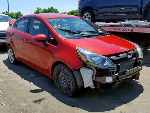 KNADM4A32F6509533 - 2015 KIA RIO LX RED photo 1