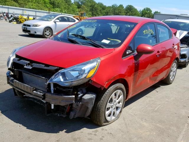 KNADM4A32F6509533 - 2015 KIA RIO LX RED photo 2