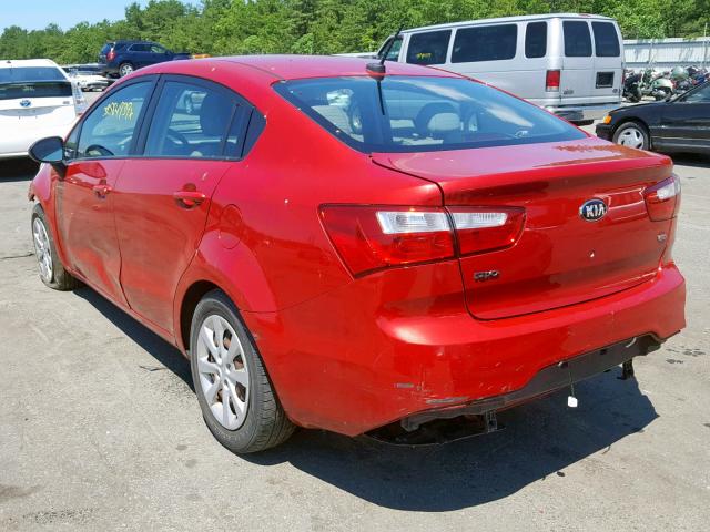 KNADM4A32F6509533 - 2015 KIA RIO LX RED photo 3