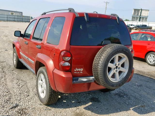 1J4GL58K25W716339 - 2005 JEEP LIBERTY LI RED photo 3