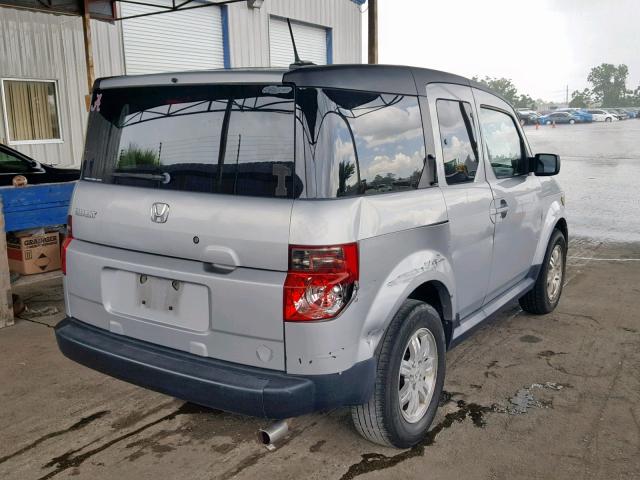 5J6YH28777L002498 - 2007 HONDA ELEMENT EX SILVER photo 4