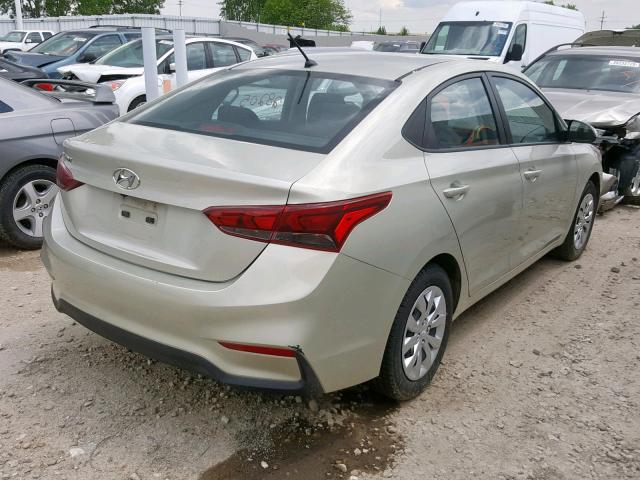 3KPC24A35JE009891 - 2018 HYUNDAI ACCENT SE TAN photo 4