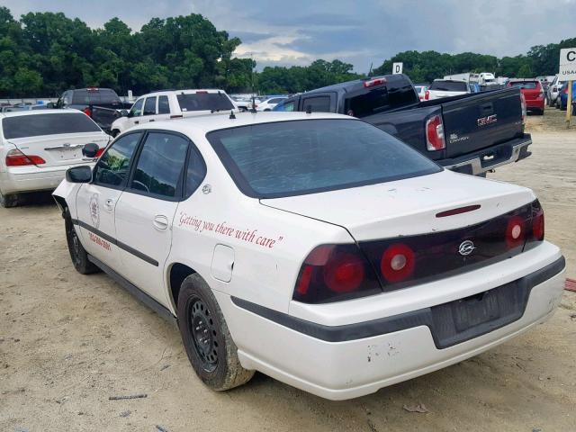 2G1WF55K249295221 - 2004 CHEVROLET IMPALA WHITE photo 3