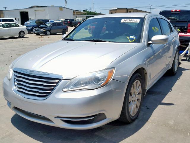 1C3CCBAB6CN244604 - 2012 CHRYSLER 200 LX SILVER photo 2