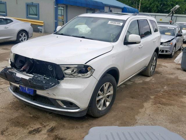 1C4RDJDG9EC281536 - 2014 DODGE DURANGO LI WHITE photo 2