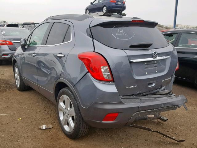 KL4CJCSB0FB162938 - 2015 BUICK ENCORE GRAY photo 3