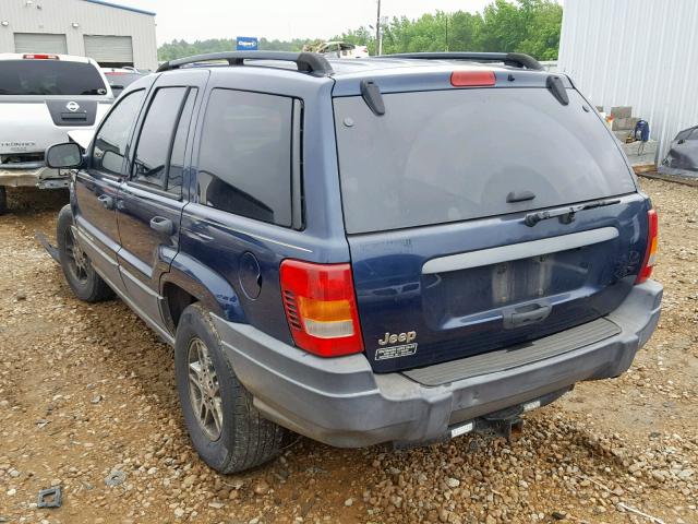 1J4GX48S24C228636 - 2004 JEEP GRAND CHER BLUE photo 3