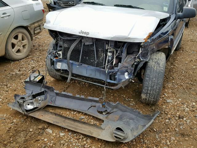 1J4GX48S24C228636 - 2004 JEEP GRAND CHER BLUE photo 9