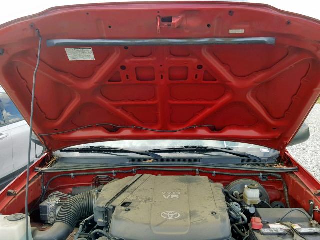 5TETU62N99Z631811 - 2009 TOYOTA TACOMA PRE RED photo 7