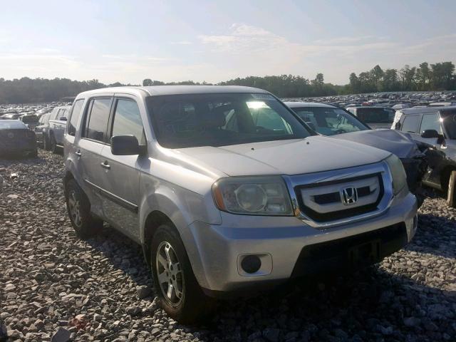 5FNYF3H20AB007378 - 2010 HONDA PILOT LX SILVER photo 1