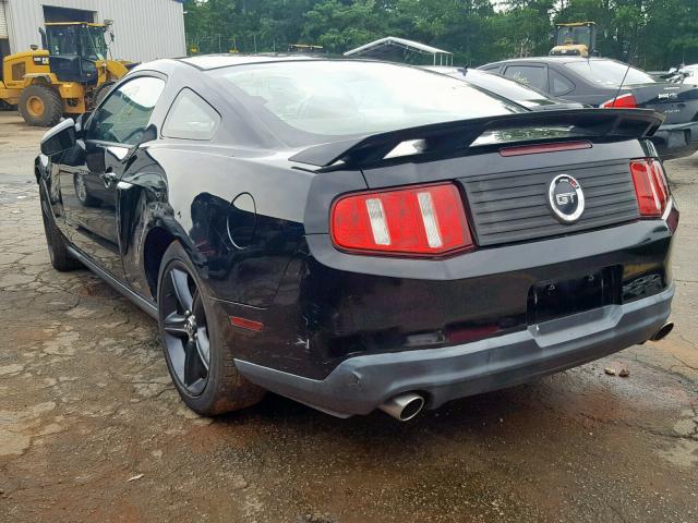 1ZVBP8CH6A5147252 - 2010 FORD MUSTANG GT BLACK photo 3