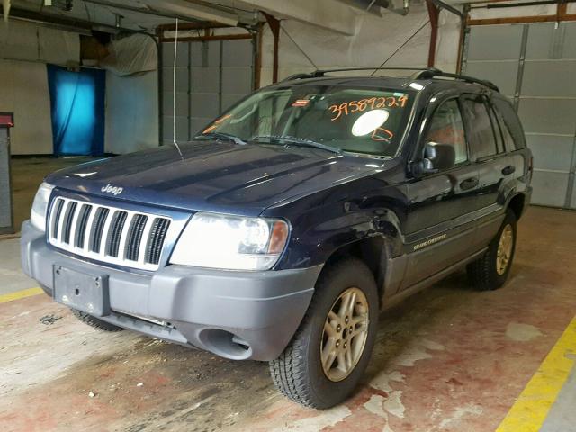 1J4GW48S74C403644 - 2004 JEEP GRAND CHER BLUE photo 2