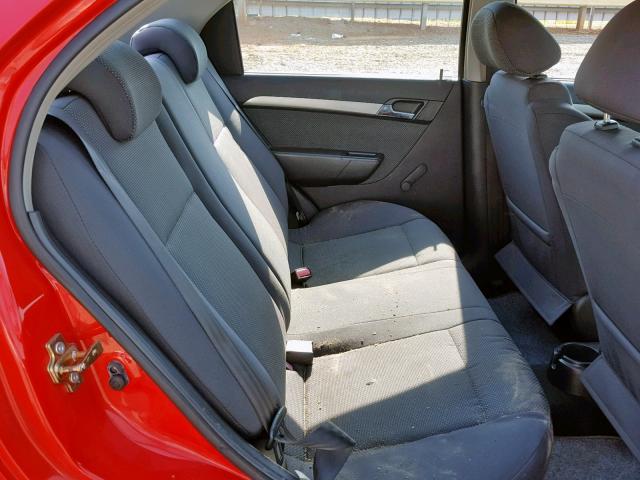 KL1TD56667B117467 - 2007 CHEVROLET AVEO BASE Qırmızı foto 6