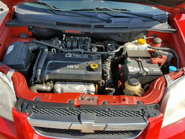 KL1TD56667B117467 - 2007 CHEVROLET AVEO BASE Qırmızı foto 7