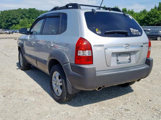 KM8JN12D58U915258 - 2008 HYUNDAI TUCSON SE SILVER photo 3