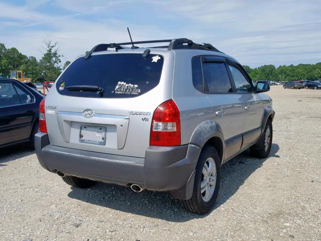 KM8JN12D58U915258 - 2008 HYUNDAI TUCSON SE SILVER photo 4