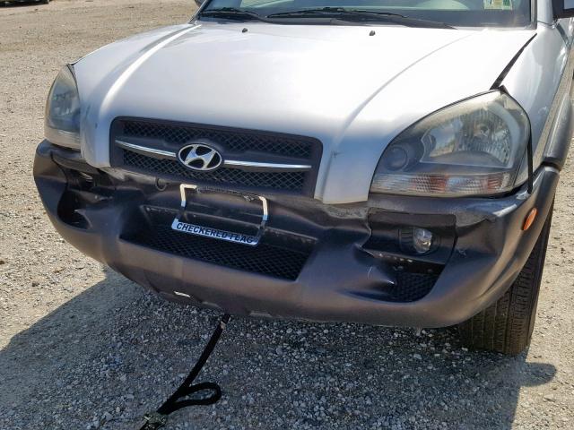 KM8JN12D58U915258 - 2008 HYUNDAI TUCSON SE SILVER photo 9