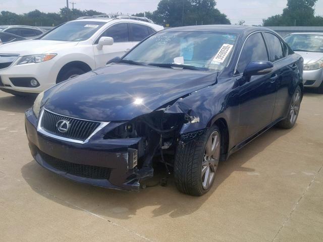 JTHBF5C23A5111355 - 2010 LEXUS IS 250 BLUE photo 2